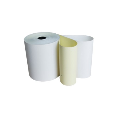 76*76 76*70mm 2ply white/yellow carbonless ncr copy thermal paper roll