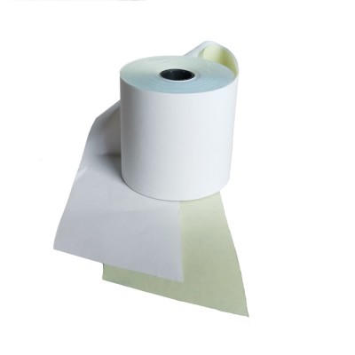 2 layer Carbonless thermal Paper Rolls with white and yellow color