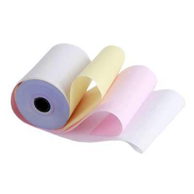 NCR Carbonless copy thermal receipt Paper Rolls with White/Yellow/PINK