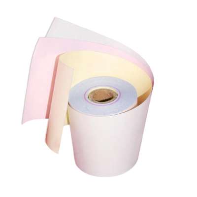 2 and 3 plys white yellow pink NCR paper rolls with custom printing logo